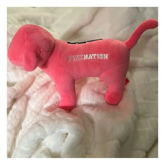 Pink Nation PINK stuffed puppy dog. Super cute:) - Picture 1 of 6